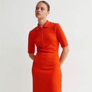 H and M orange dress